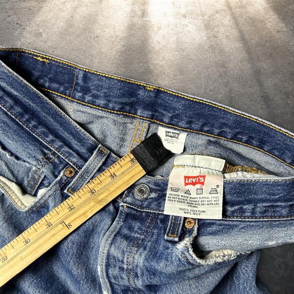 Vintage Levis 501 Original Fit Blue Denim Jeans 32x30 Skater 90s Y2K 31x28